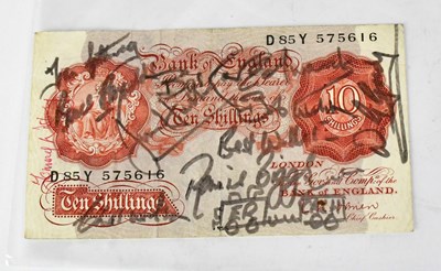 Lot 492 - THE GREAT TRAIN ROBBERY; a ten-shilling note,...