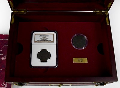 Lot 551 - A George III half penny (1770-1807) and an...