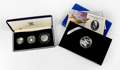 Lot 600 - A 1994 silver proof three-coin 1994...