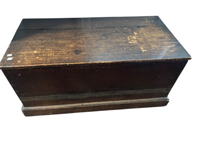 Lot 298 - A late 19th century stained pine blanket box,...