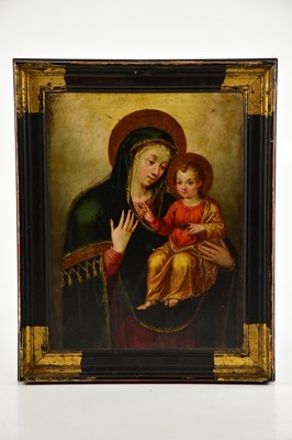 Lot 831 - An early 19th century oil on panel, presenting...