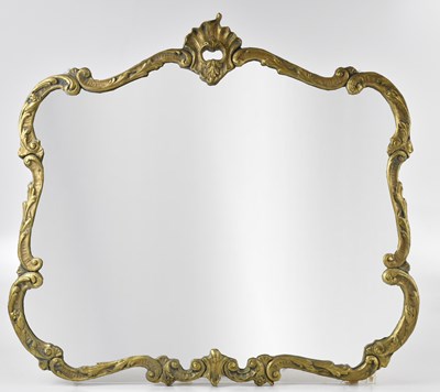 Lot 80 - A 1950s Rococo style gilt framed wall mirror,...