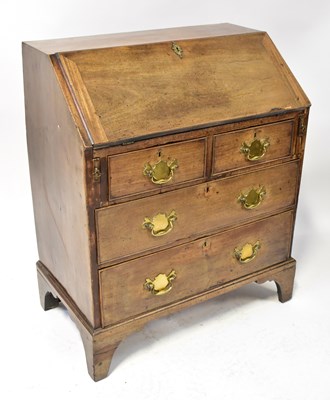 Lot 121 - A Georgian mahogany bureau, with fitted...