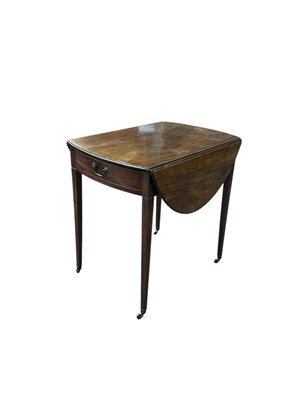 Lot 306 - A 19th century mahogany oval Pembroke table...