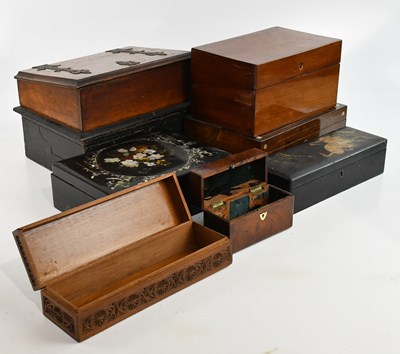 Lot 462 - A collection of 19th century and later boxes...