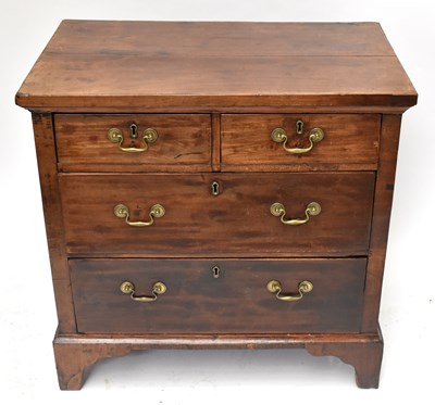 Lot 2766 - A Georgian mahogany chest of two short over...