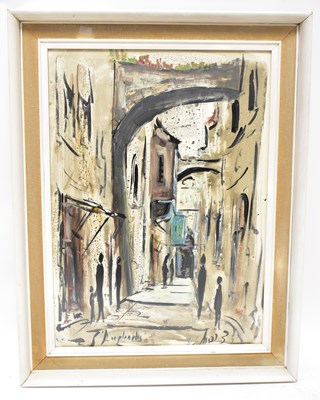 Lot 399 - ZVI RAPHAELI (1924-2005); mixed media, street...