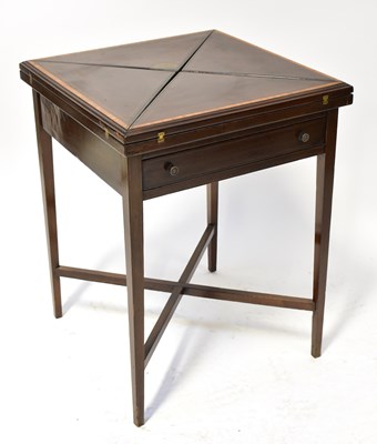 Lot 11 - An Edwardian mahogany and satinwood inlaid...