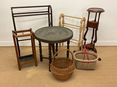 Lot 487 - Furniture items, comprising an Edwardian...