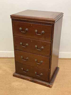 Lot 491 - A 19th century mahogany chest of four drawers,...