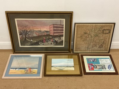 Lot 302 - A group of pictures and prints, comprising two...