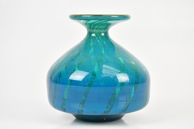 Lot 322 - MDINA GLASS; a squat vase with flared rim,...