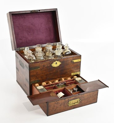 Lot 439 - A Regency brass bound mahogany apothecary...