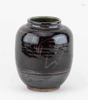 Lot 540 - REGINALD MARLOW; a stoneware vase covered in...