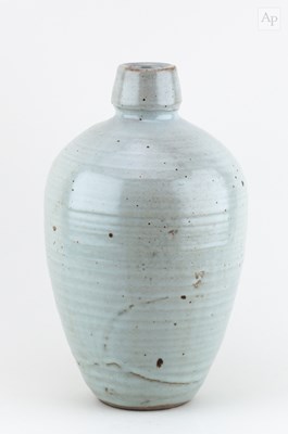 Lot 536 - REGINALD MARLOW; a stoneware bottle covered in...