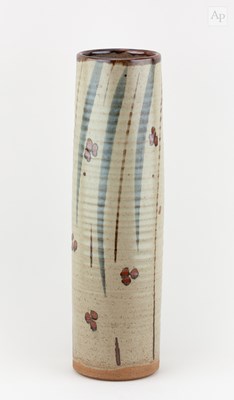 Lot 541 - REGINALD MARLOW; a tall cylindrical stoneware...