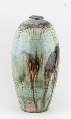 Lot 543 - REGINALD MARLOW; a tall stoneware bottle...