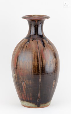 Lot 301 - JOHN JELFS (born 1946); a tall lobed stoneware...