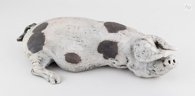 Lot 346 - LAWSON RUDGE (born 1936); a raku sculpture of...