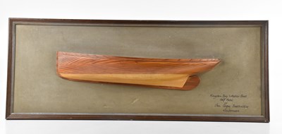 Lot 1172 - A mounted pine half ship's model 'Kingston Bay...