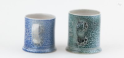 Lot 640 - STEVE HARRISON (born 1967); a salt glazed mug,...