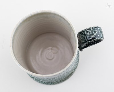 Lot 640 - STEVE HARRISON (born 1967); a salt glazed mug,...