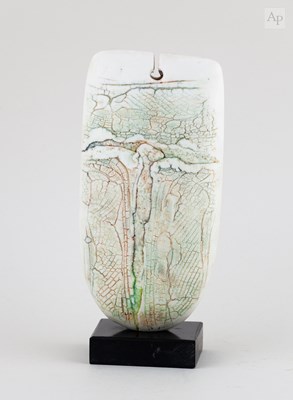 Lot 470 - PETER HAYES (born 1946); a raku bow with...