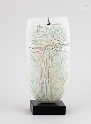 Lot 470 - PETER HAYES (born 1946); a raku bow with...