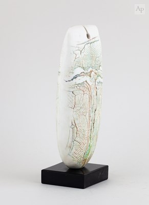 Lot 470 - PETER HAYES (born 1946); a raku bow with...