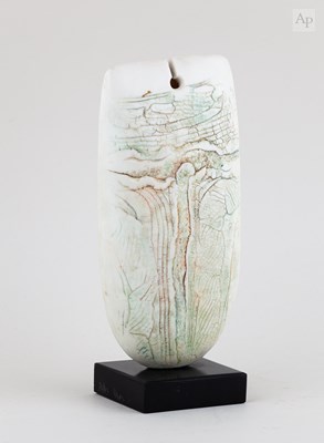 Lot 470 - PETER HAYES (born 1946); a raku bow with...
