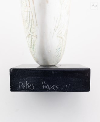 Lot 470 - PETER HAYES (born 1946); a raku bow with...