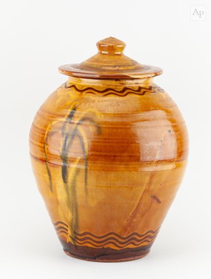 Lot 111 - CLIVE BOWEN (born 1943); a large slipware jar...