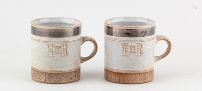 Lot 572 - ROBIN WELCH (1936-2019); a pair of stoneware...