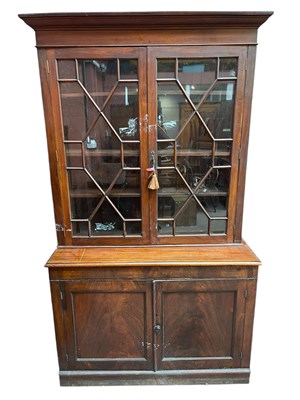 Lot 172 - A 19th century mahogany bookcase, the moulded...