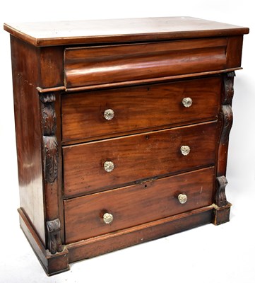 Lot 68 - A Victorian mahogany Scottish chest of four...