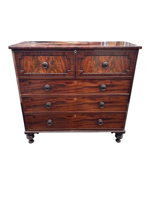 Lot 221 - A Victorian mahogany chest of drawers, with...