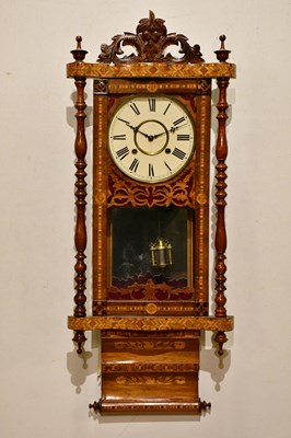 Lot 1256 - A late Victorian American inlaid rosewood and...