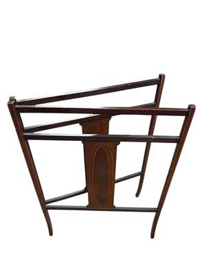 Lot 211 - A 19th century mahogany towel rail and another...