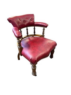 Lot 323 - A late Victorian tub chair upholstered in a...