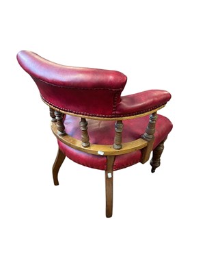 Lot 323 - A late Victorian tub chair upholstered in a...