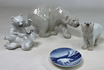 Lot 138 - ROYAL COPENHAGEN; a large walking polar bear,...