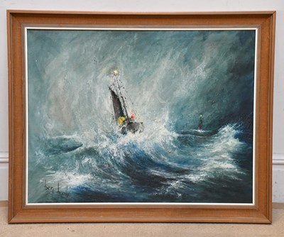 Lot 902 - BEN MAILE (1922-2017) oil on canvas, maritime...