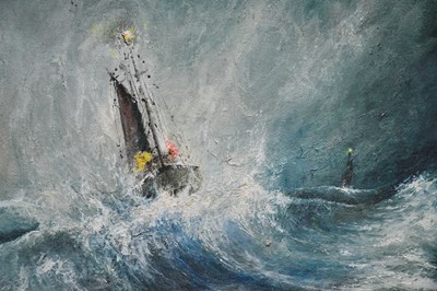 Lot 902 - BEN MAILE (1922-2017) oil on canvas, maritime...