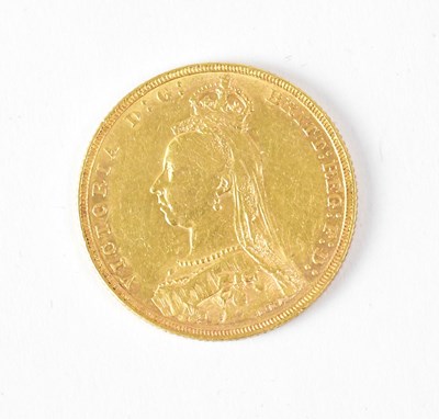 Lot 707 - A Victorian full sovereign, 1890.