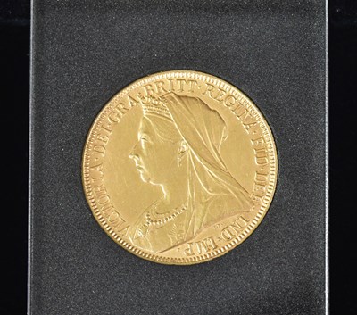 Lot 724 - A Victorian double sovereign, 1893,...