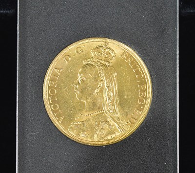 Lot 725 - A Victorian double sovereign, 1887,...