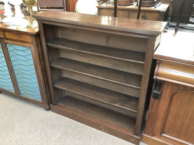 Lot 2895 - A late 19th century mahogany open bookcase,...
