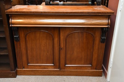 Lot 2896 - A Victorian mahogany chiffonier, with drawer...