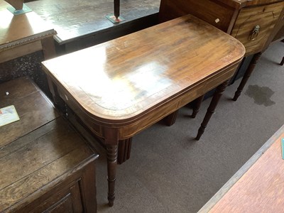 Lot 2897 - An early 19th century mahogany card table, on...