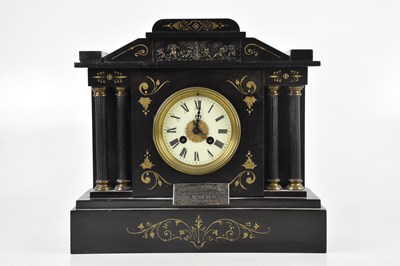 Lot 1266 - A 19th century station type wall clock with...